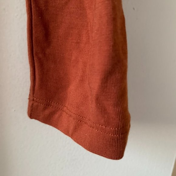 Aritzia Wilfred Neptune Dress - Long-sleeve slit dress XS brown - Picture 6 of 8